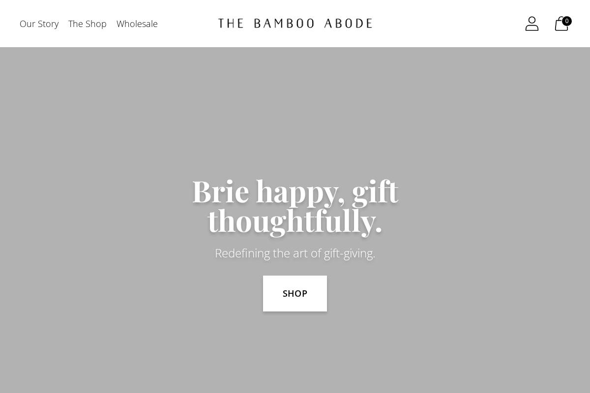 The Bamboo Abode homepage screenshot