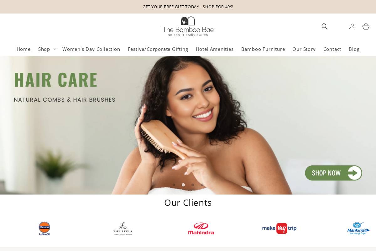 thebamboobae.com homepage screenshot