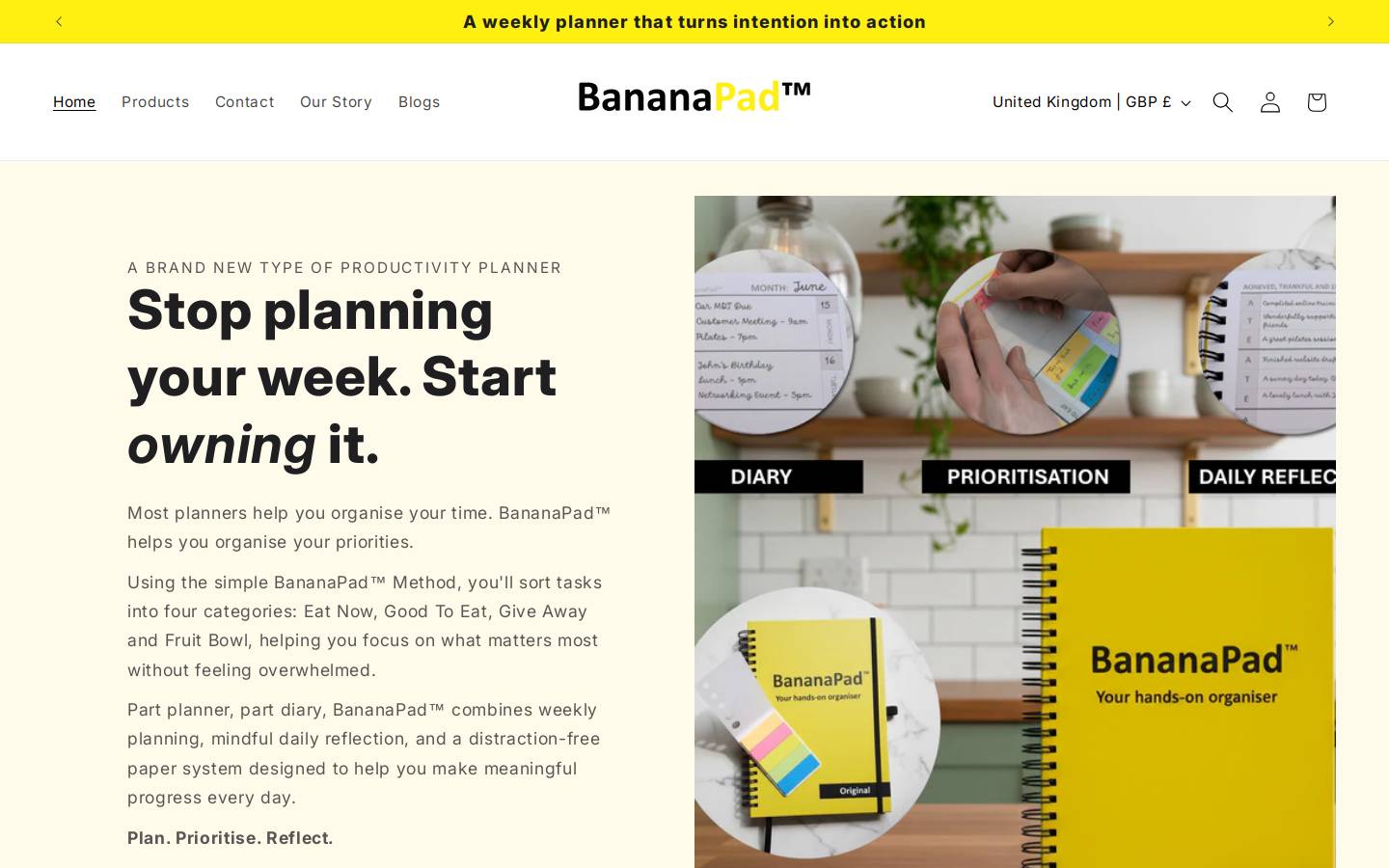 thebananapad.com homepage screenshot