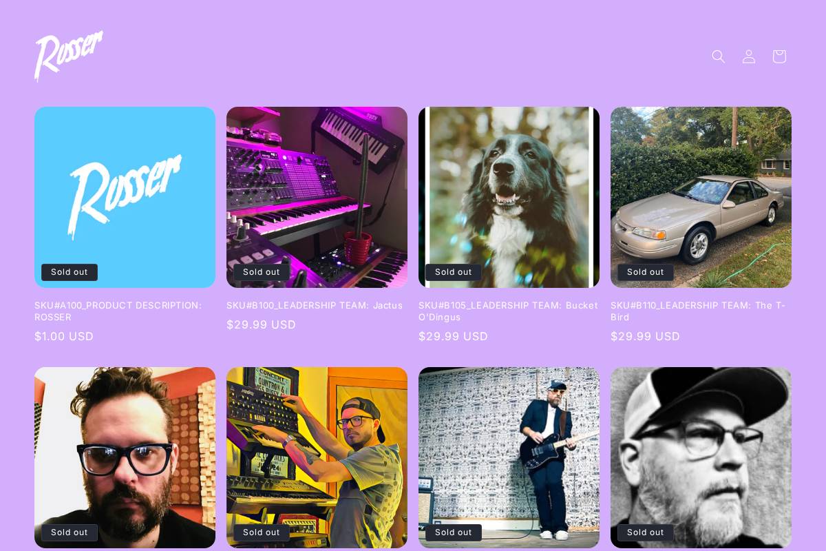 thebandrosser.com homepage screenshot