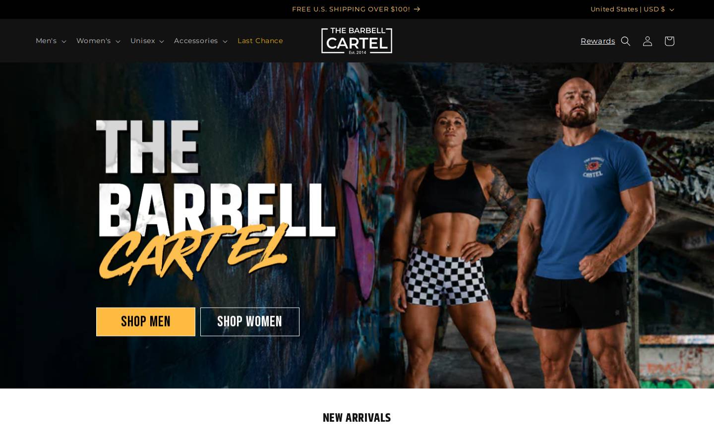 thebarbellcartel.com homepage screenshot