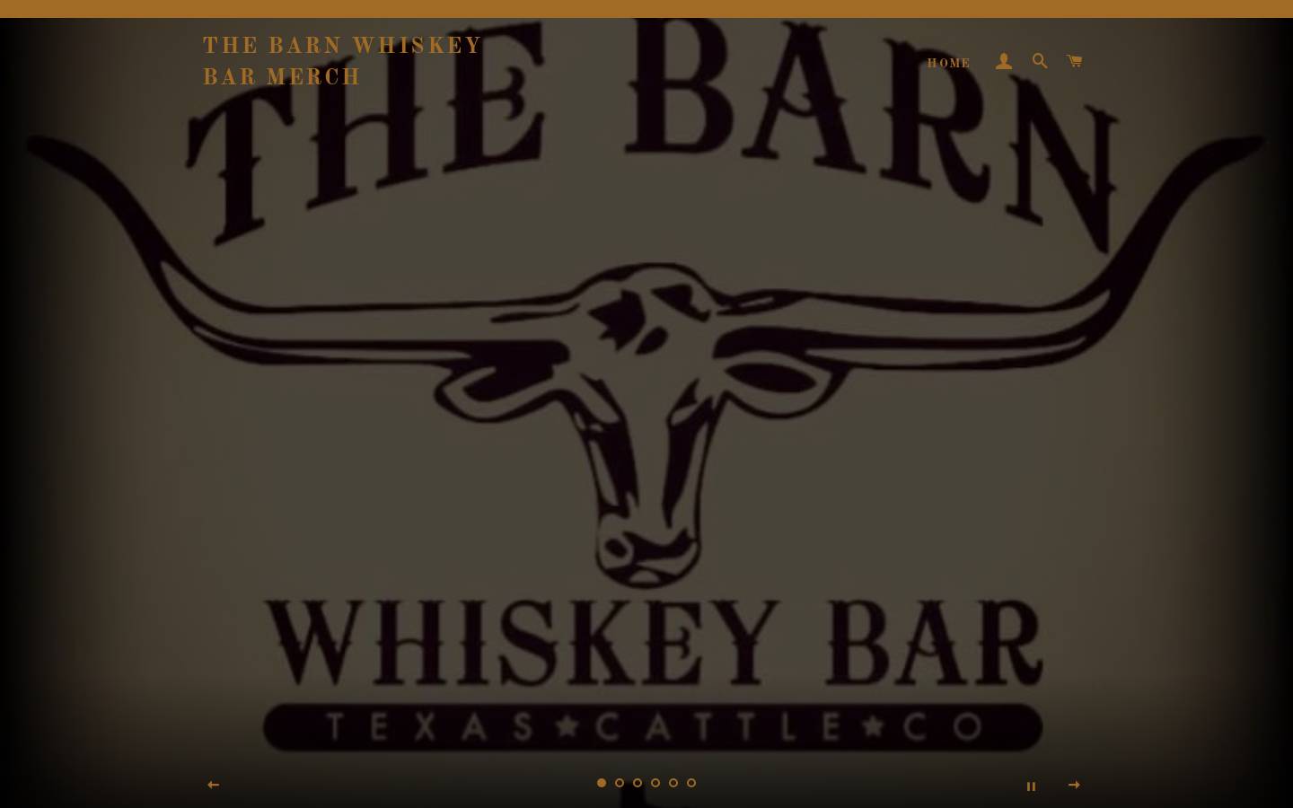 thebarnwhiskeybarmerch.com homepage screenshot