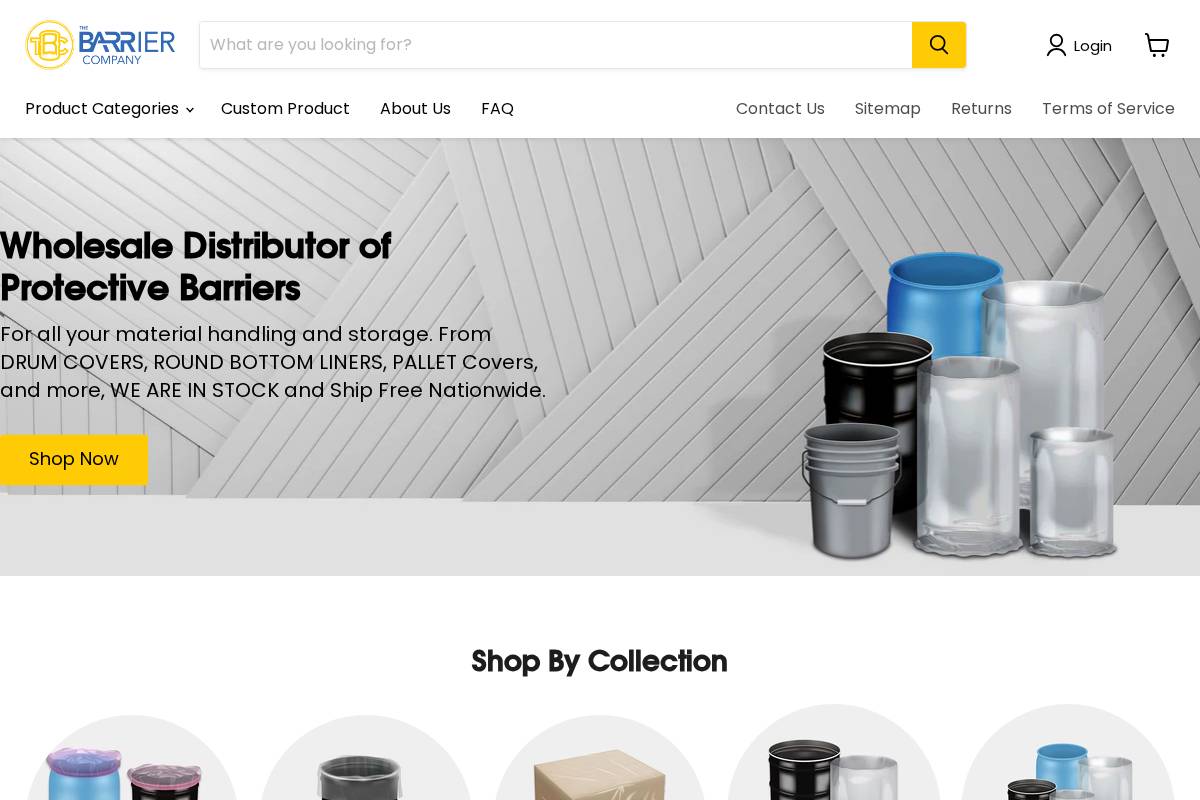 thebarrierco.com homepage screenshot