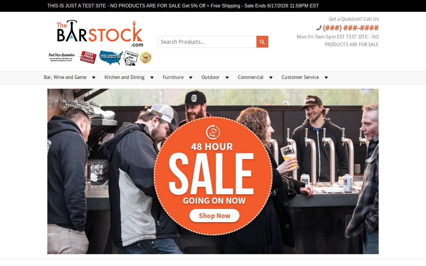 thebarstock.com homepage screenshot
