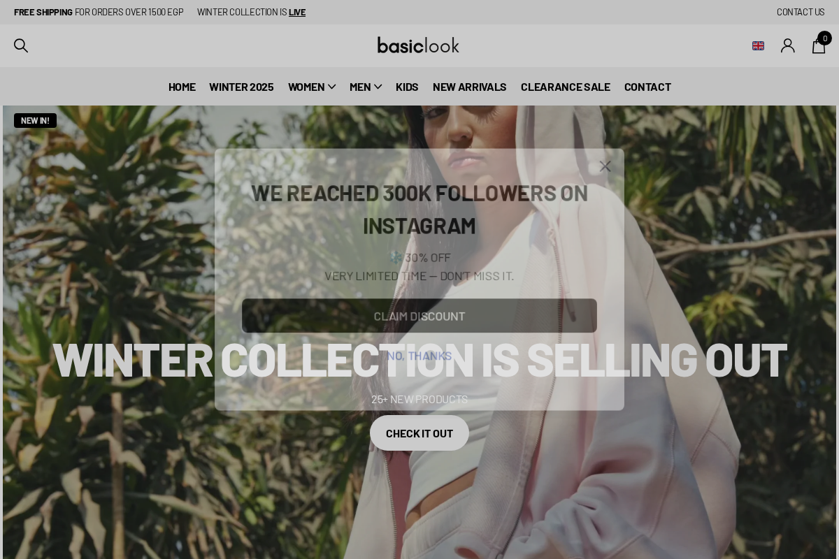 The Basic Look homepage screenshot