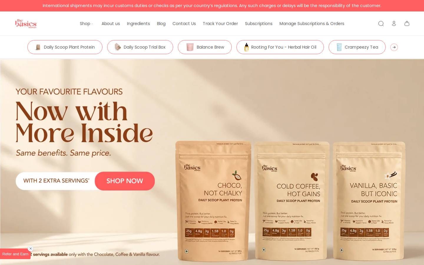thebasicswoman.com homepage screenshot