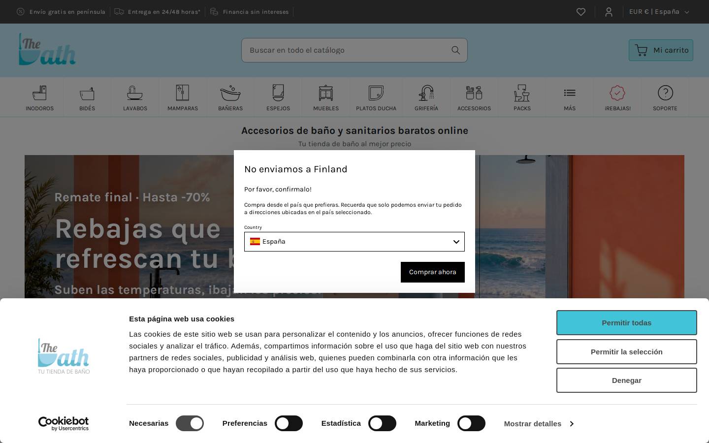 The Bath homepage screenshot