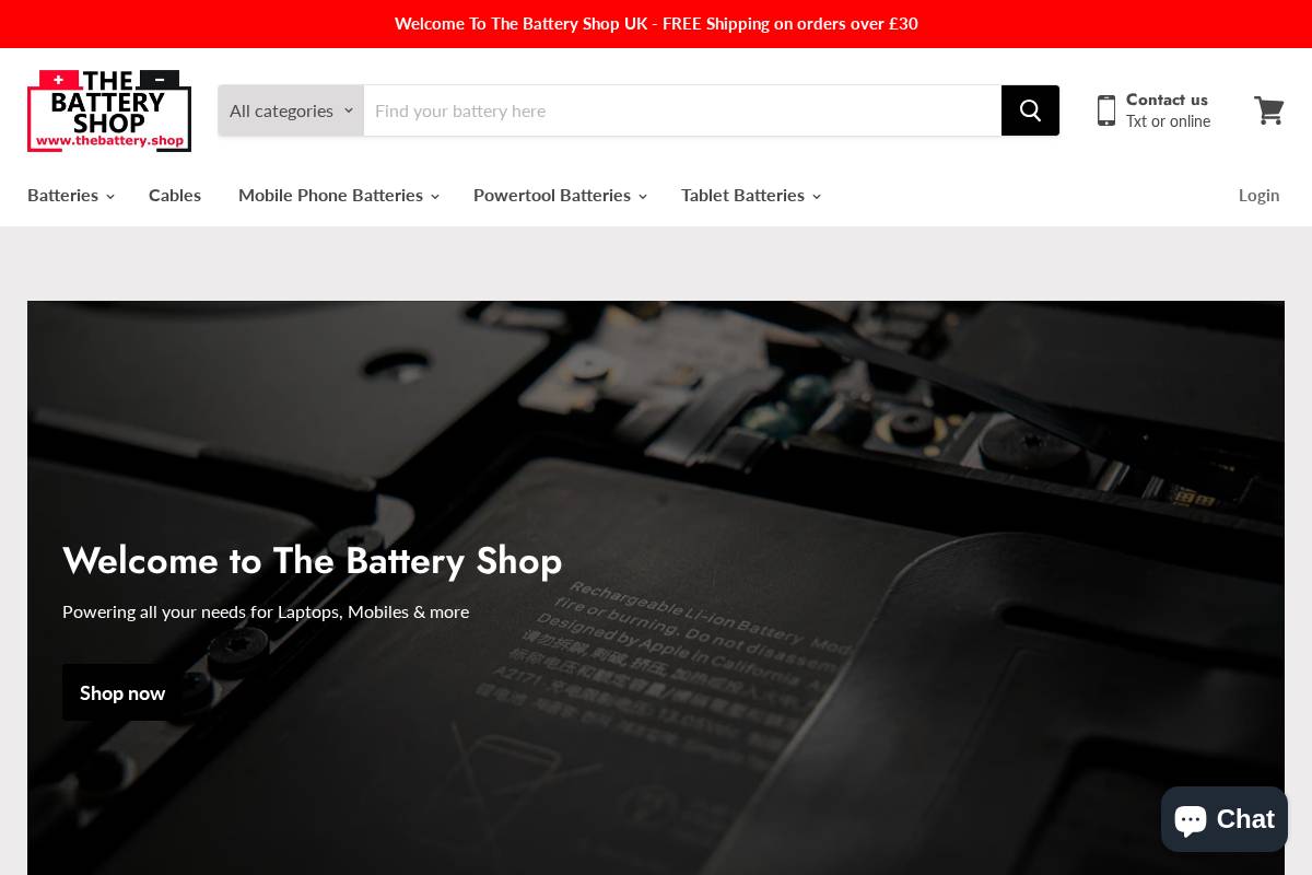 Thebattery homepage screenshot