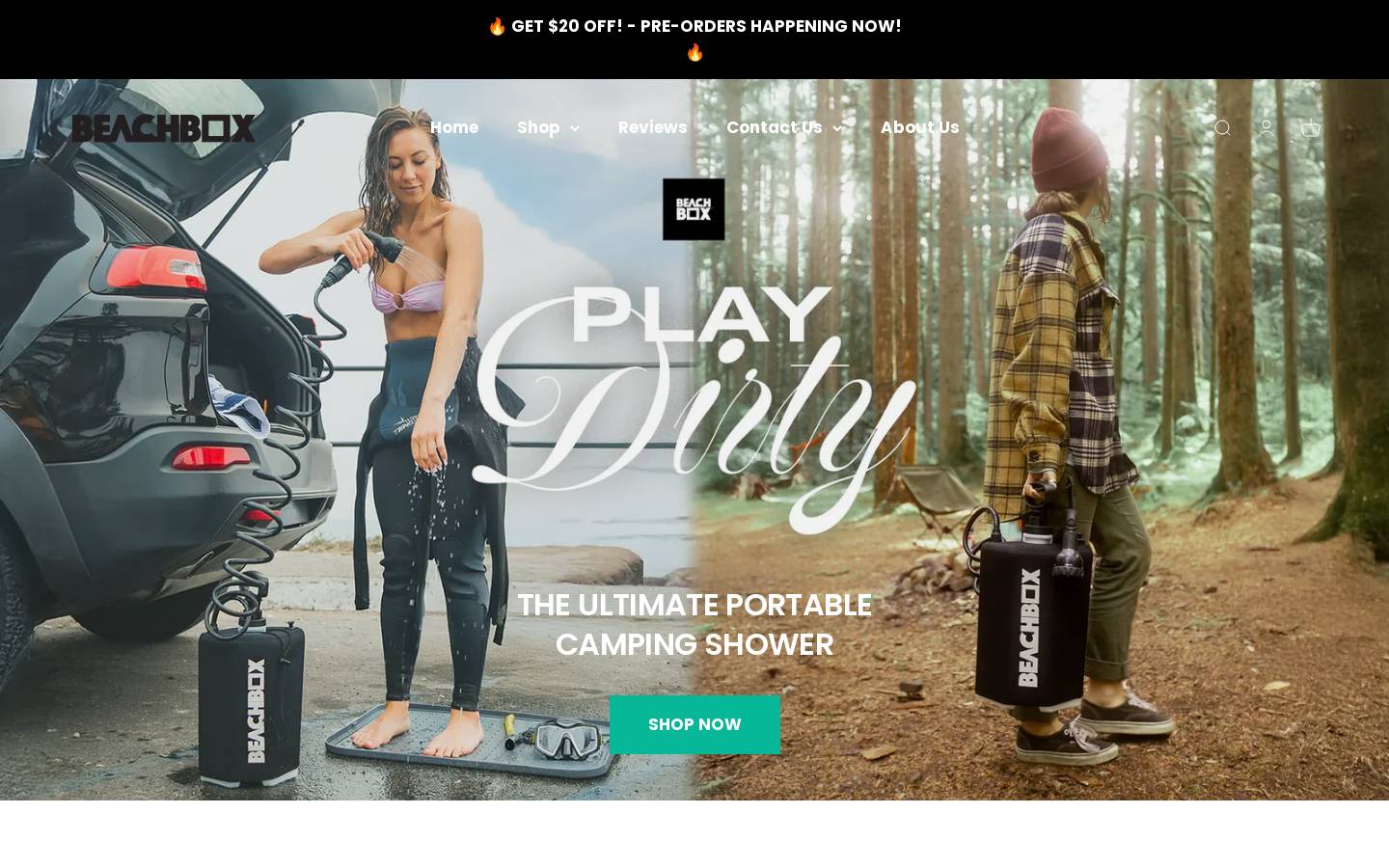 thebeachbox.co homepage screenshot