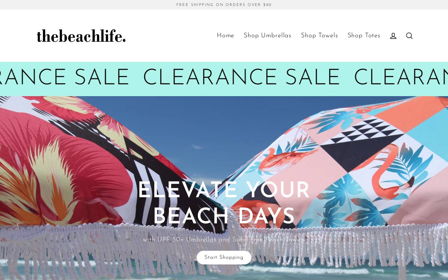 thebeachlife.com.au homepage screenshot