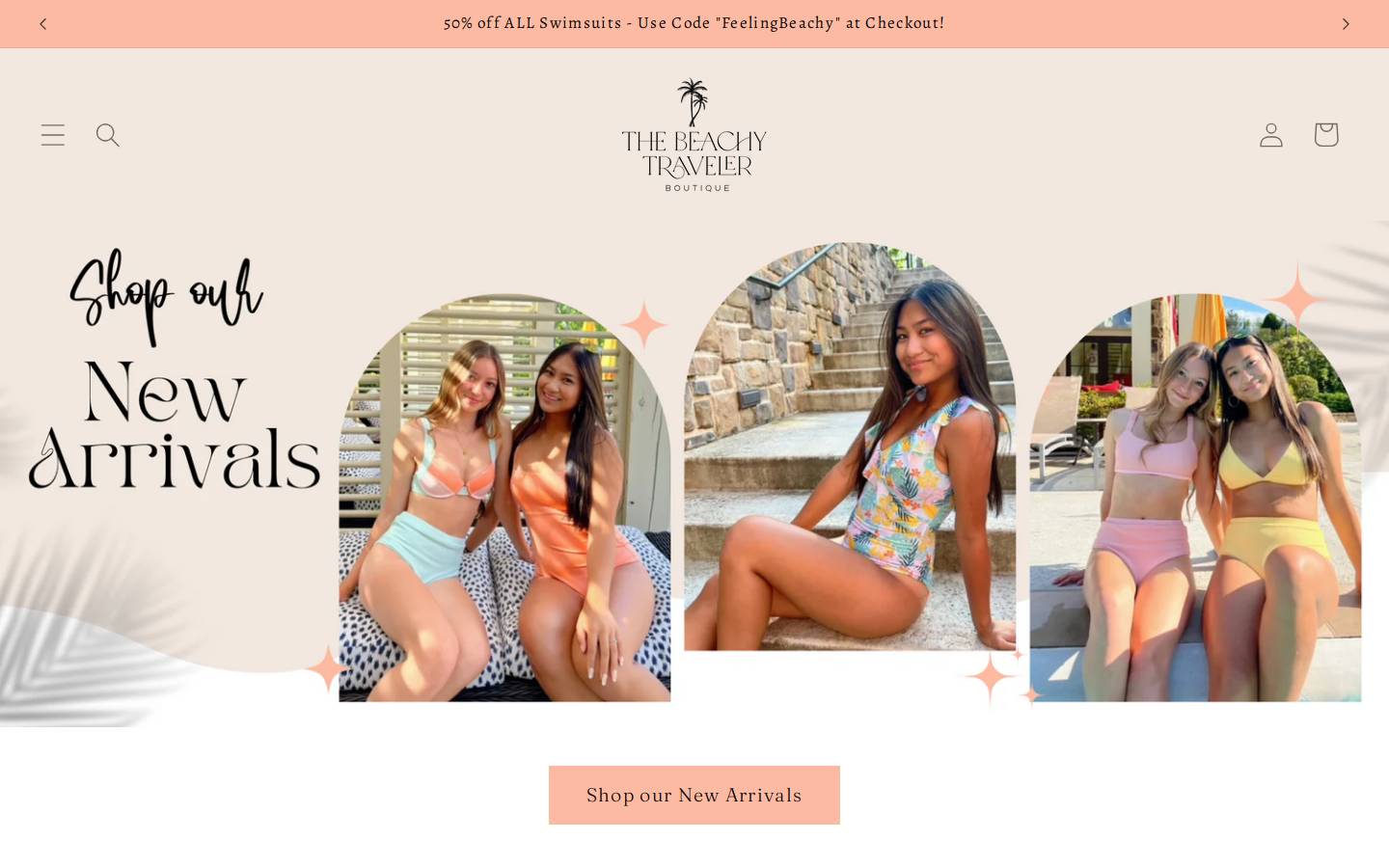thebeachytraveler.com homepage screenshot