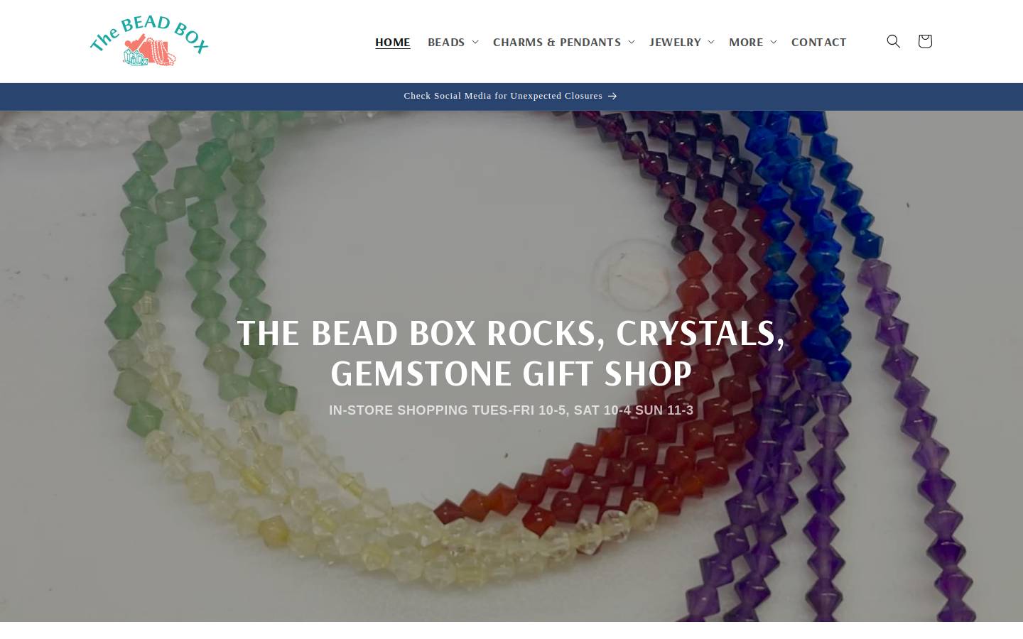 thebeadboxrocks.com homepage screenshot