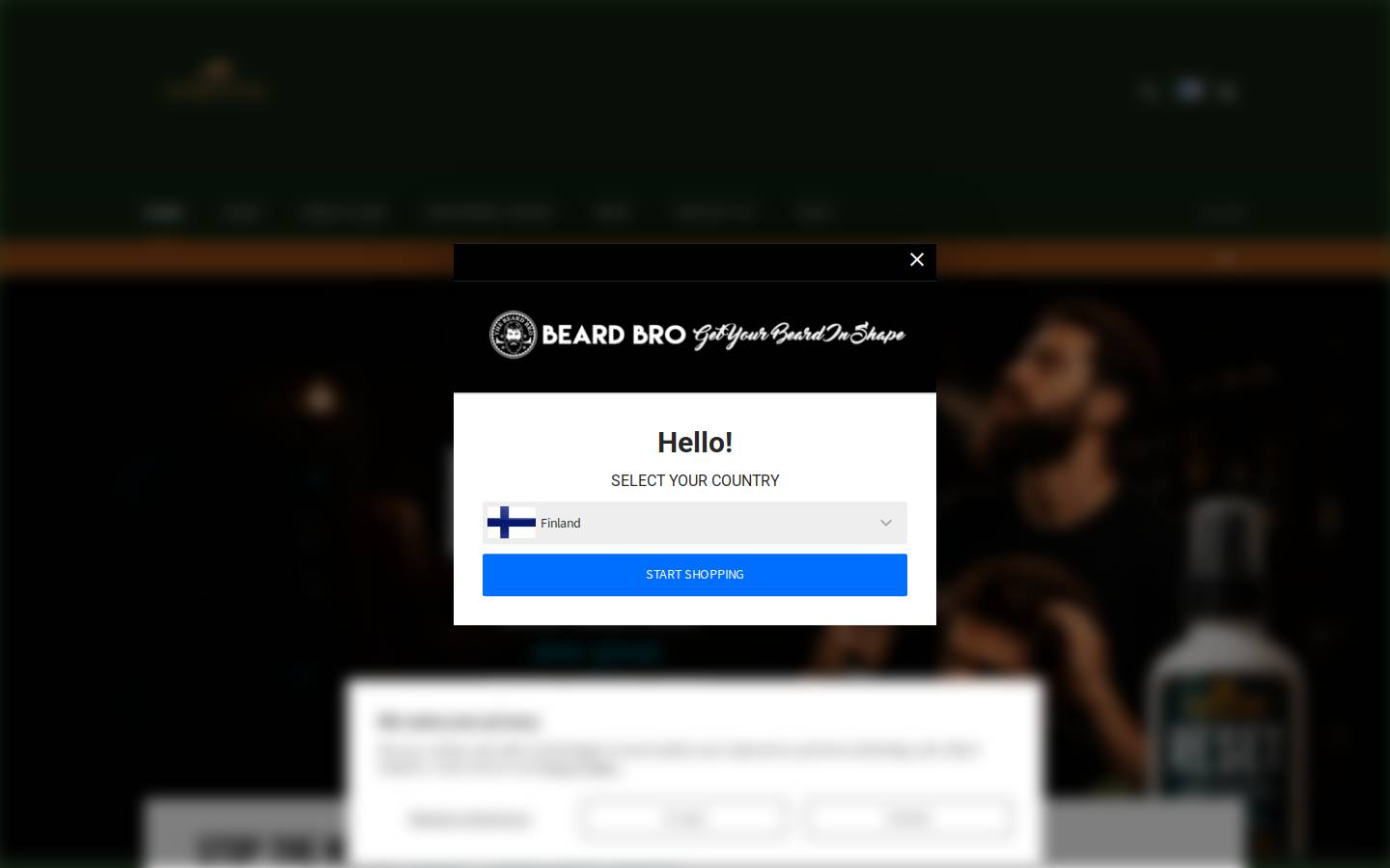 Beard Bro homepage screenshot