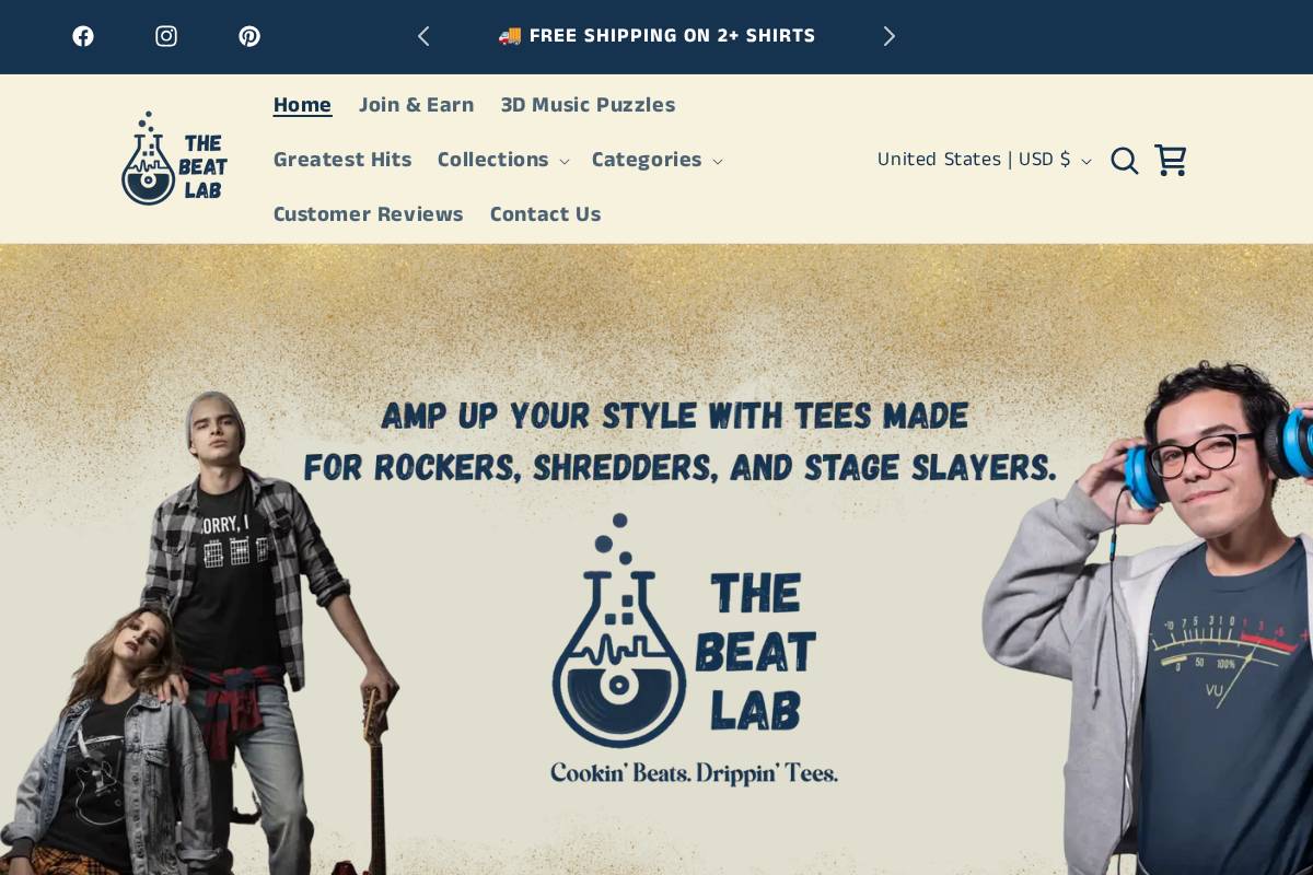 Thebeatlab homepage screenshot