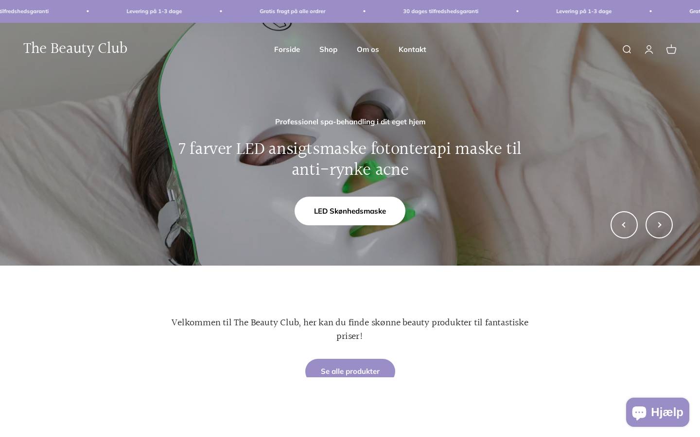 Thebeautyclub homepage screenshot
