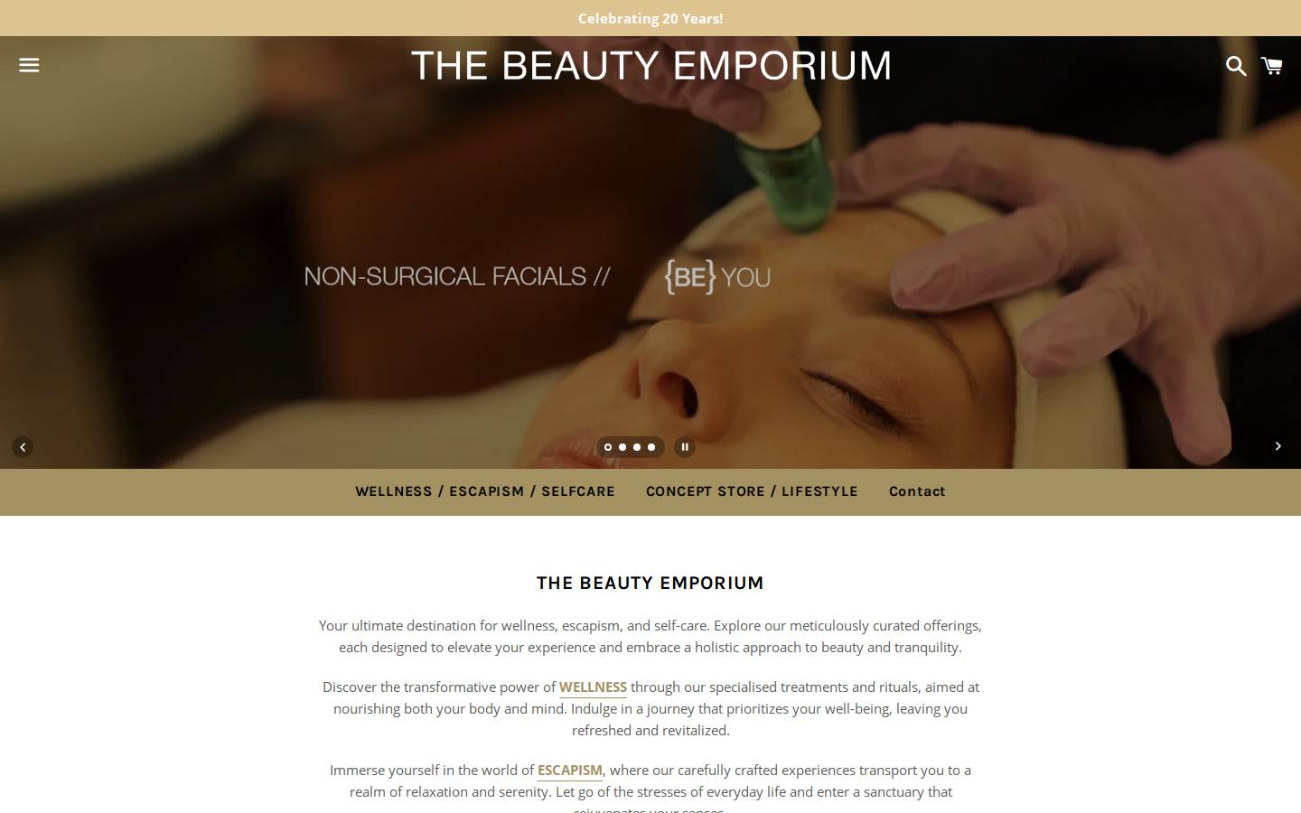 thebeautyemporium.com homepage screenshot