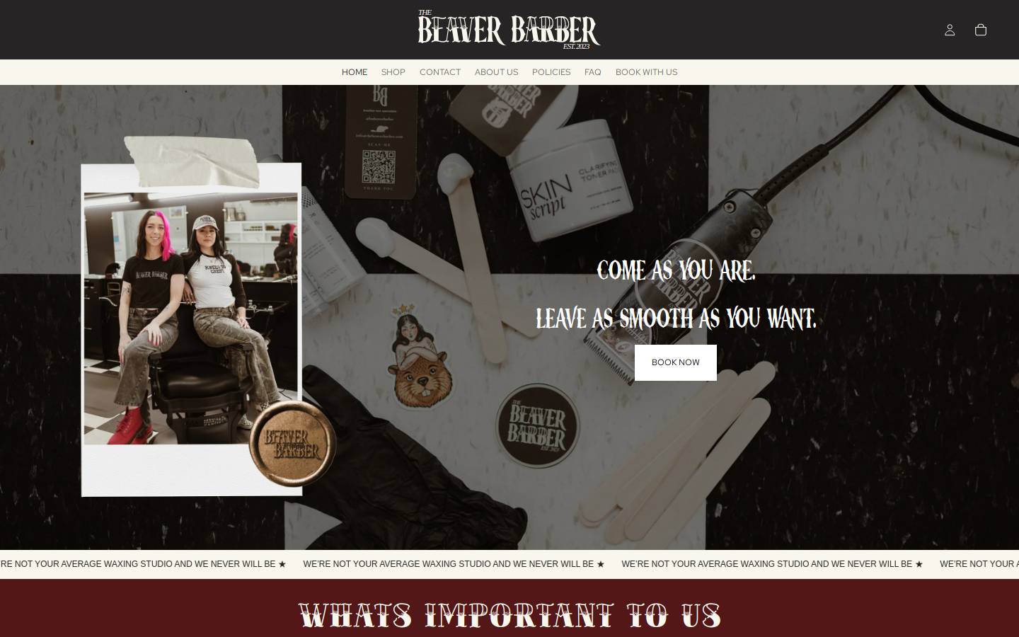 thebeaverbarber.com homepage screenshot