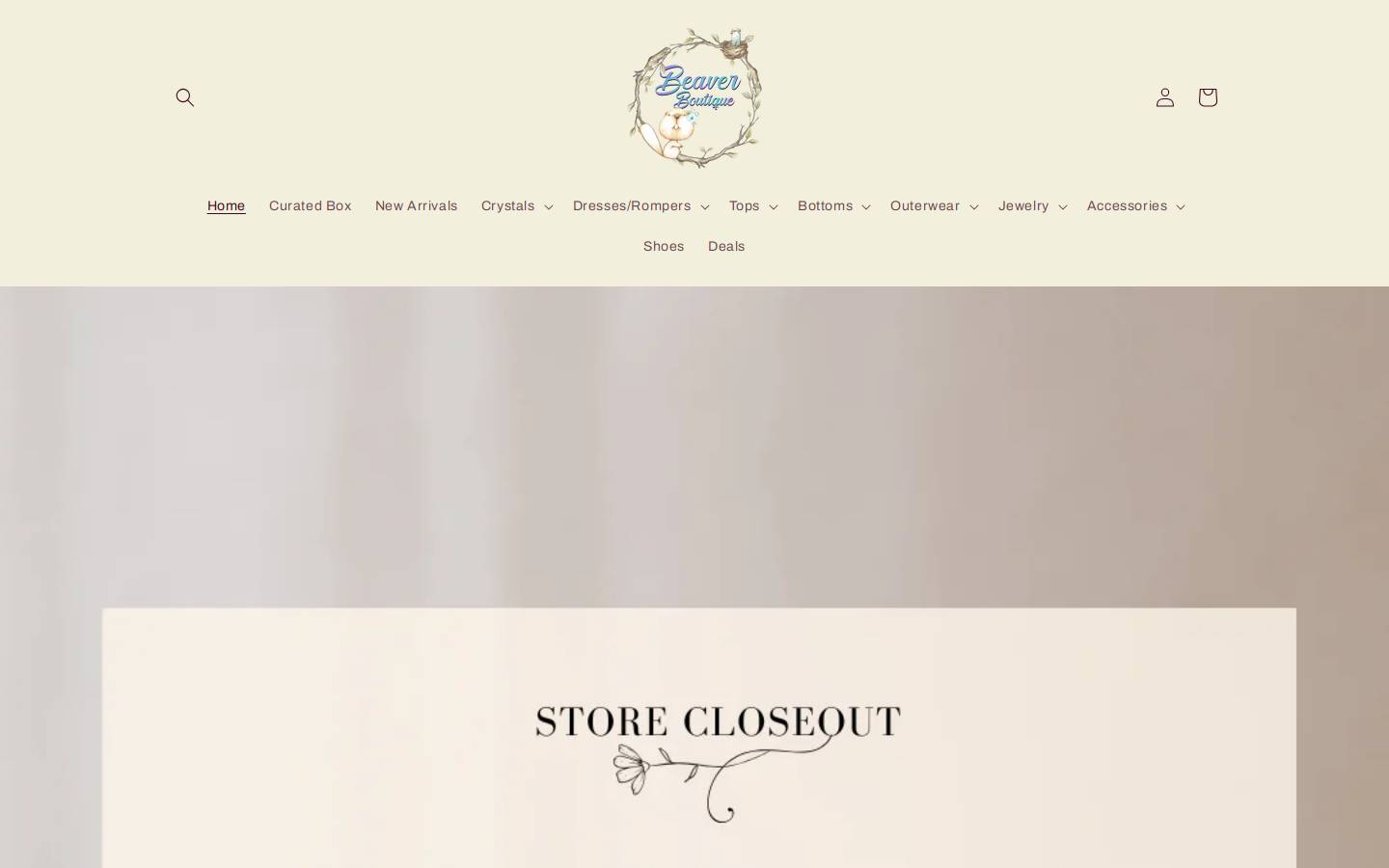 thebeaverboutique.com homepage screenshot