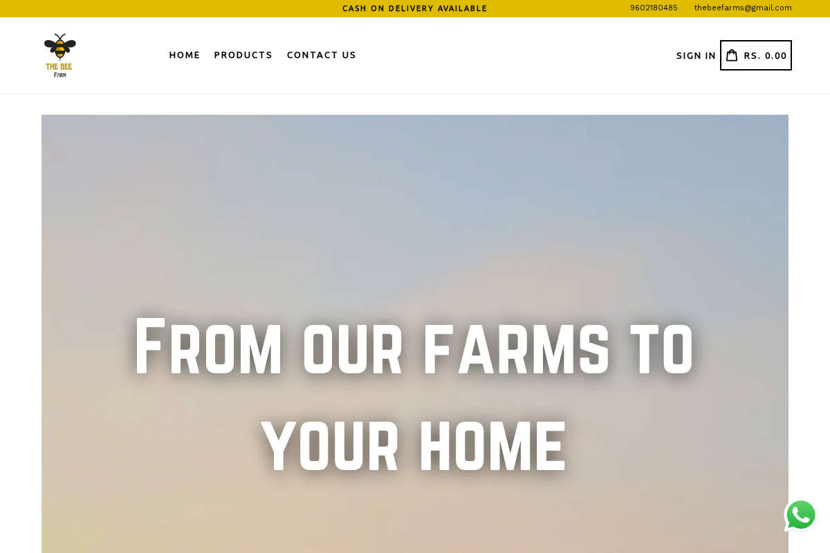 thebeefarms homepage screenshot