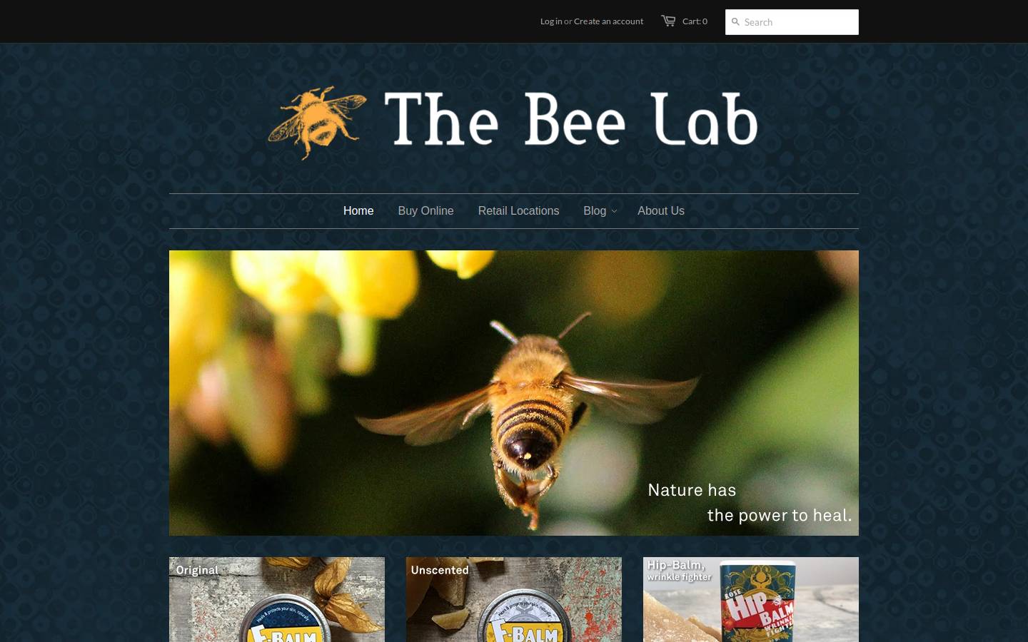 thebeelab.org homepage screenshot