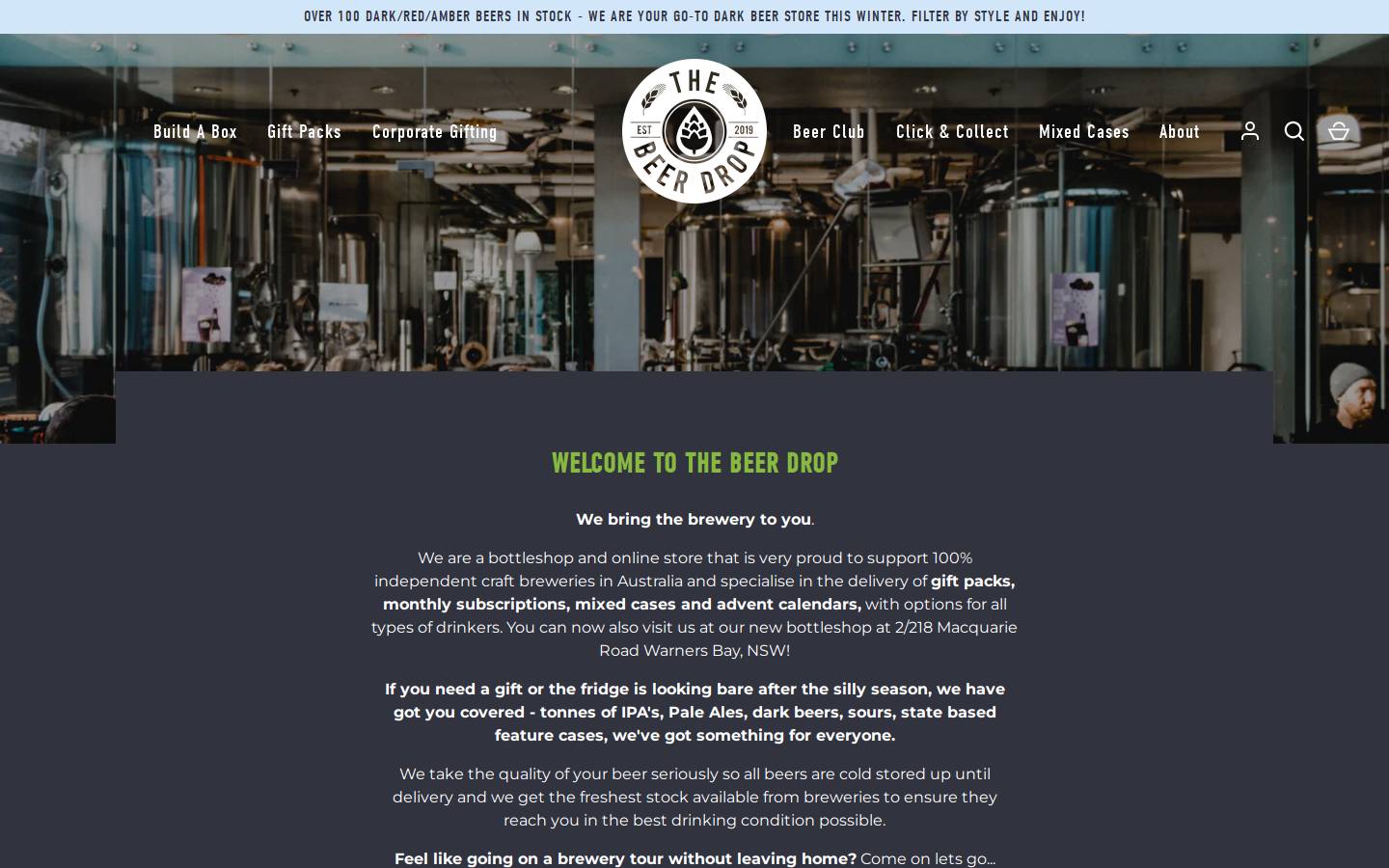 thebeerdrop.com.au homepage screenshot