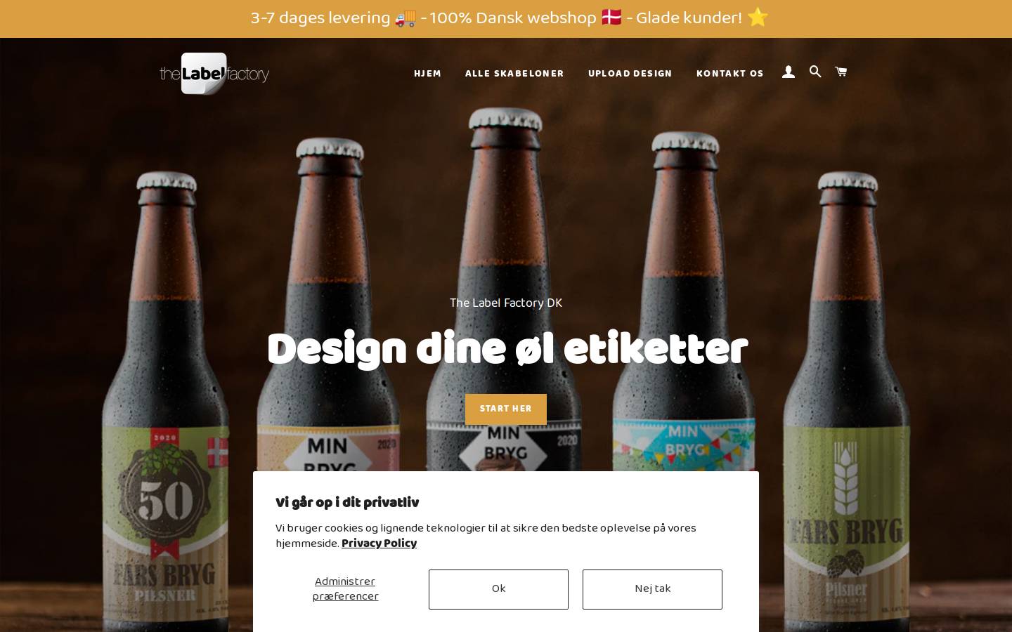 thebeerlabel.dk homepage screenshot