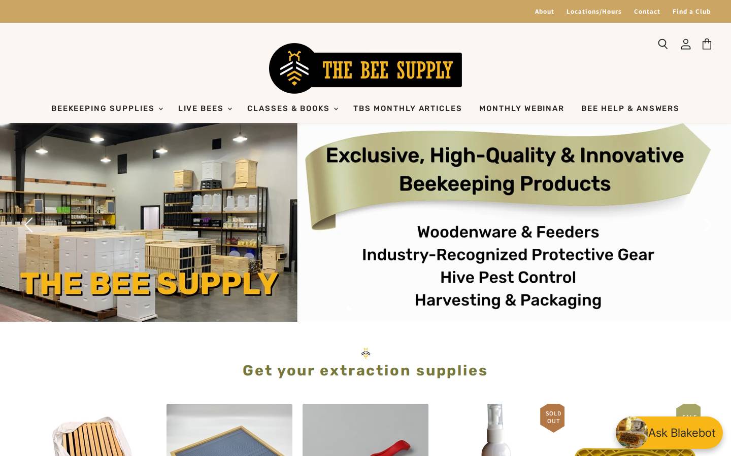 thebeesupply.com homepage screenshot