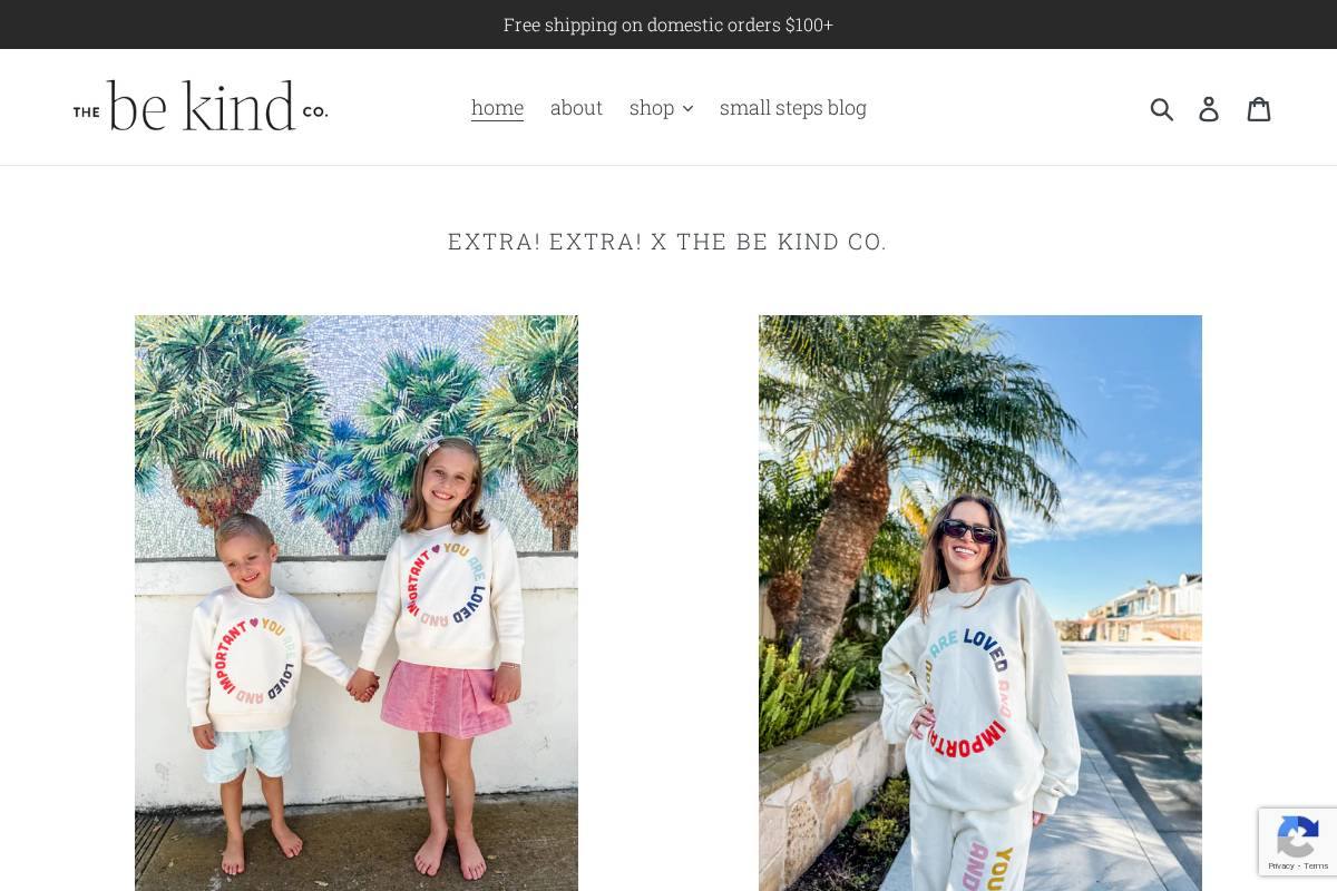 thebekindco.com homepage screenshot