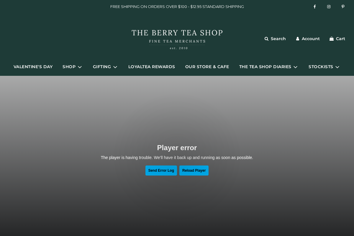 The Berry Tea Shop homepage screenshot