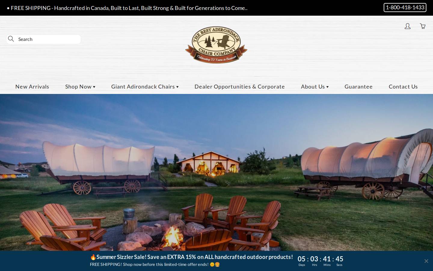Best Adirondack Chair homepage screenshot