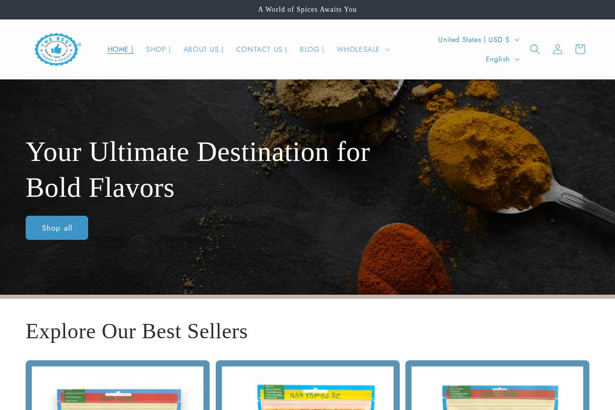 thebestspicy.com homepage screenshot