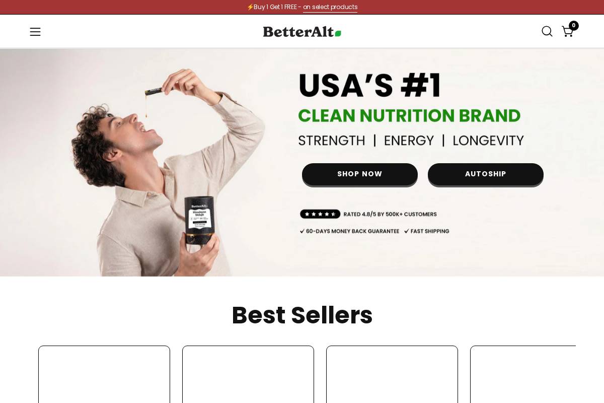 Thebetteralt homepage screenshot