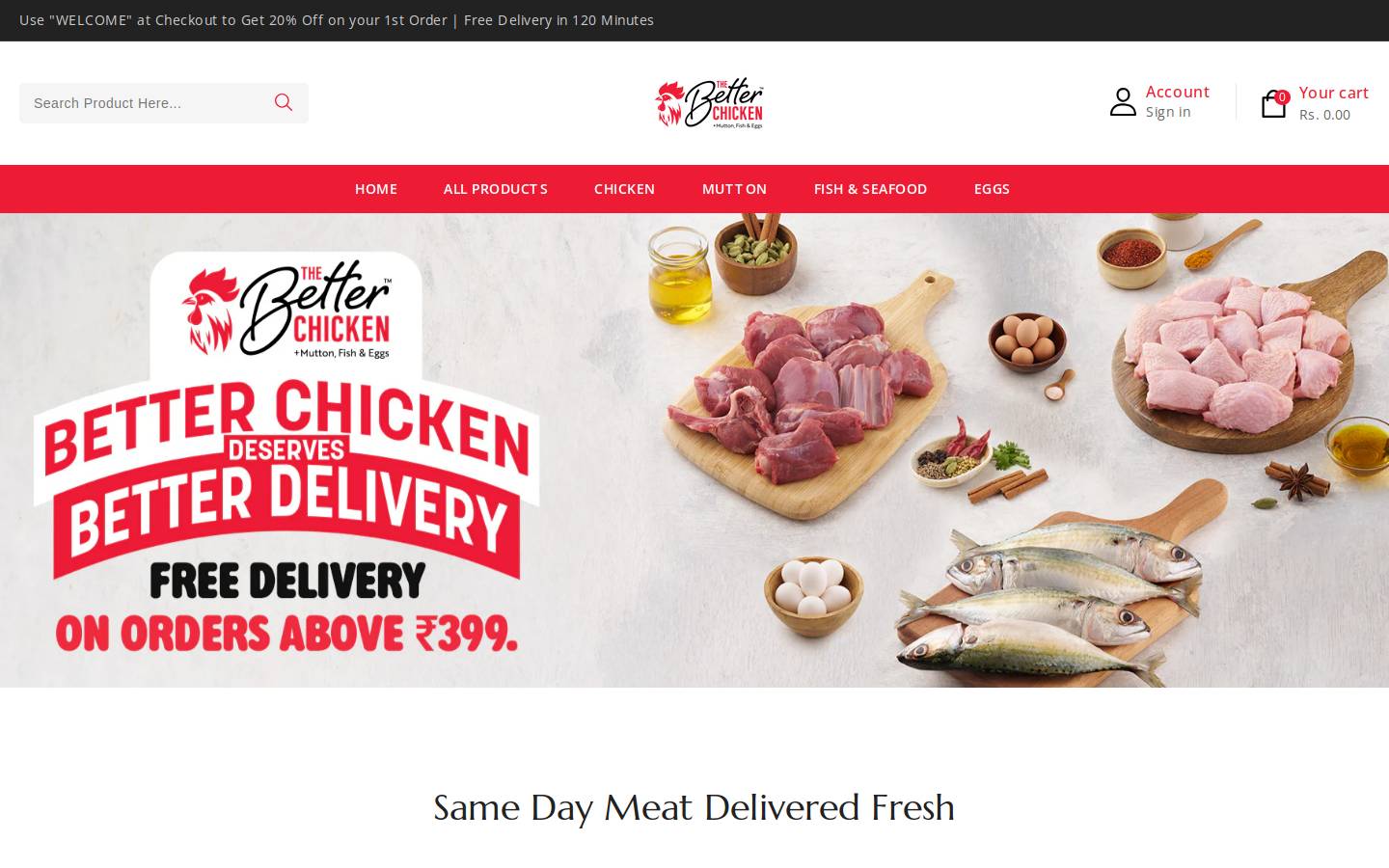 thebetterchicken.com homepage screenshot