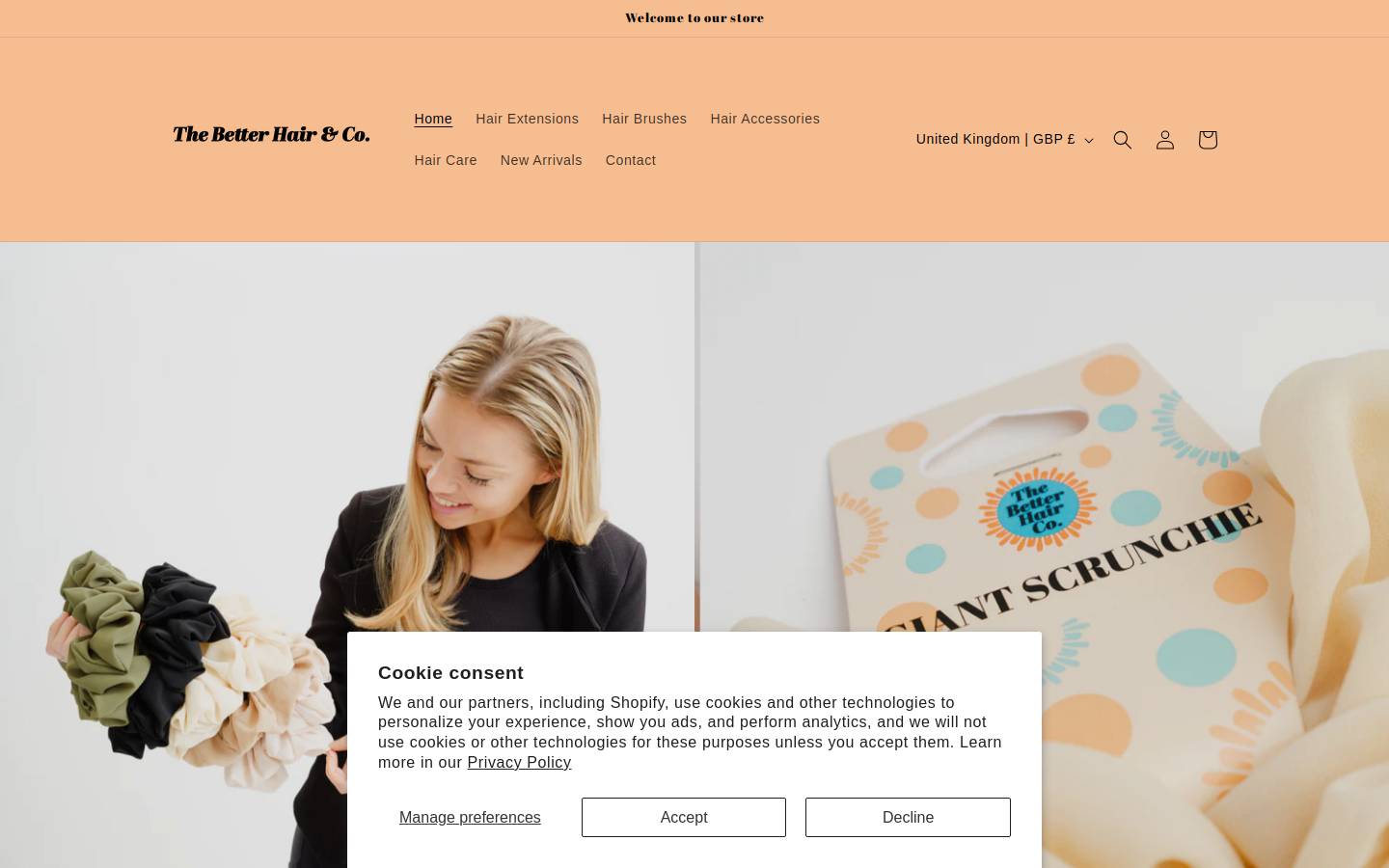 thebetterhairandco.com homepage screenshot