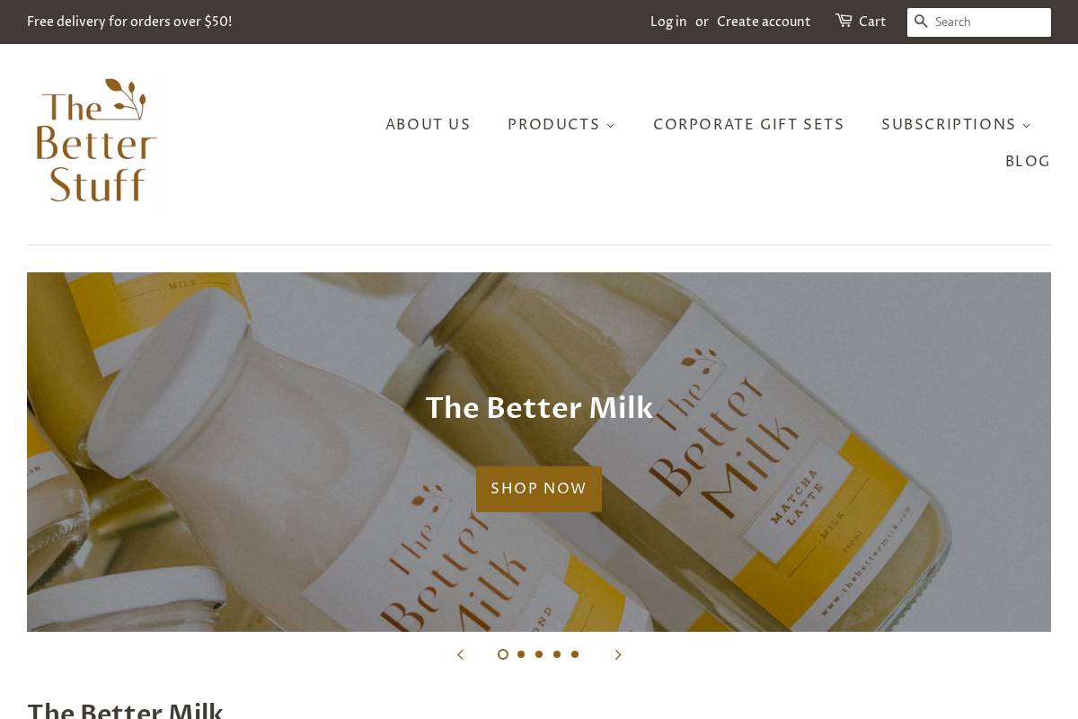 thebettermilk.com homepage screenshot