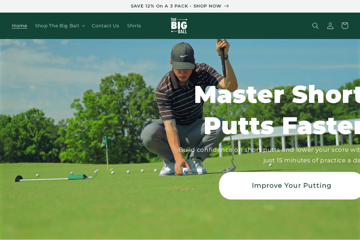 The Big Ball homepage screenshot