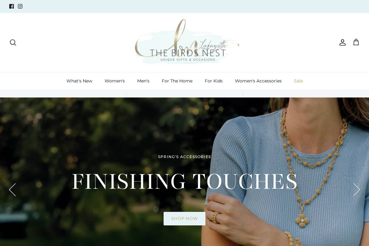 thebirdsnestlafayette.com homepage screenshot