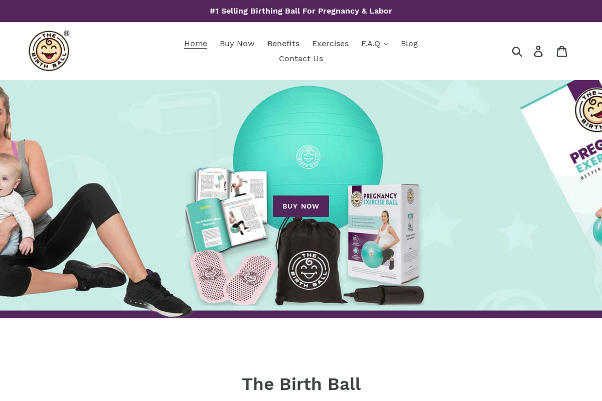 The Birth Ball homepage screenshot