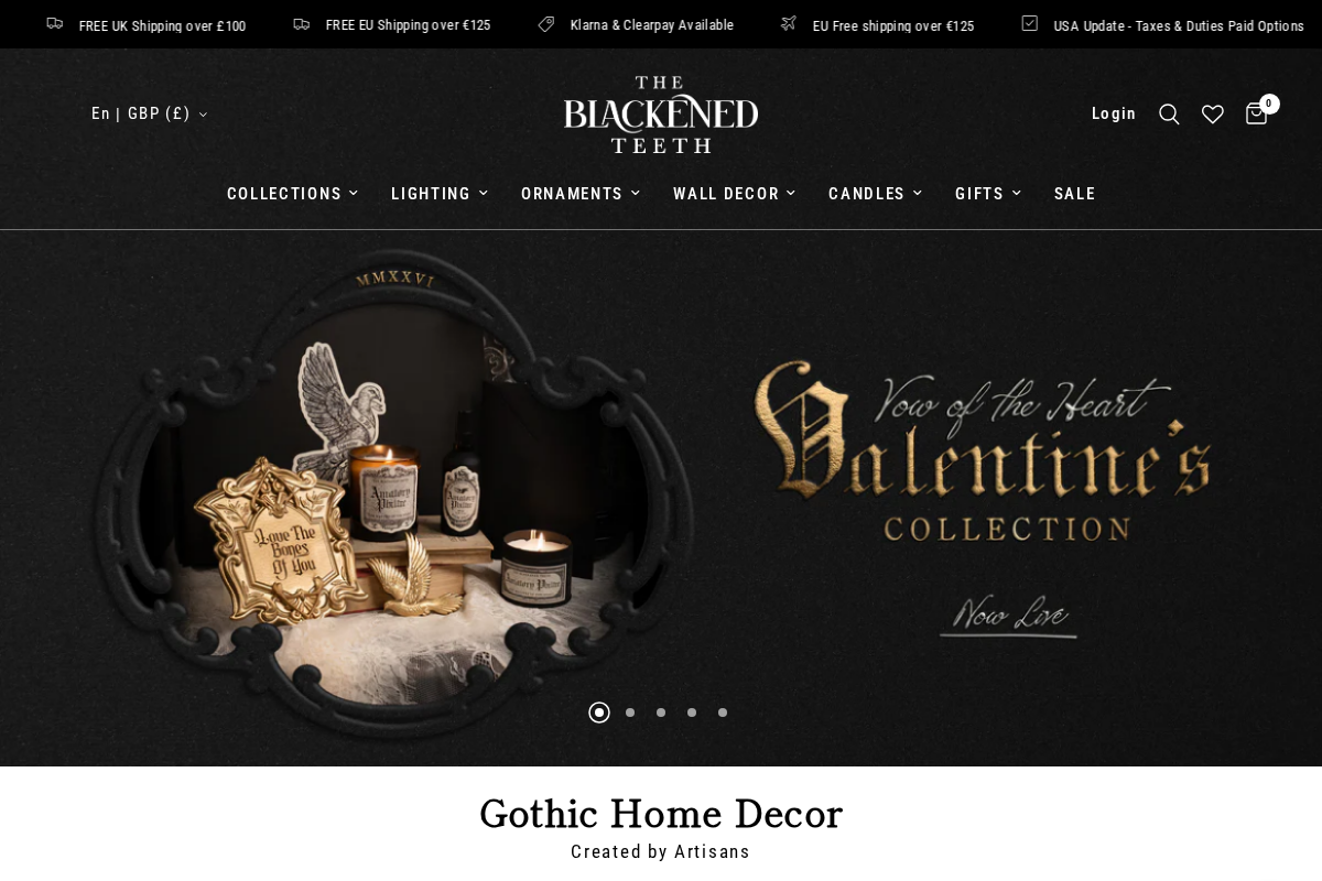 theblackenedteeth.com homepage screenshot