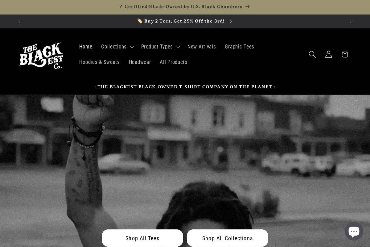 Theblackestco homepage screenshot