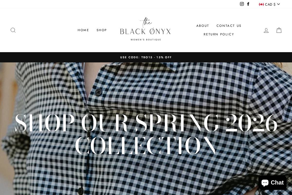 theblackonyxboutique.com homepage screenshot