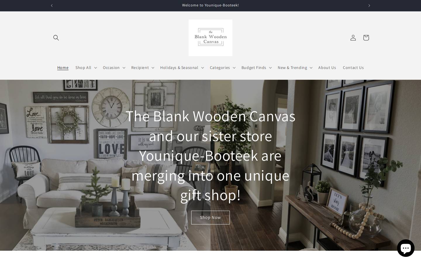 theblankwoodencanvas.com homepage screenshot