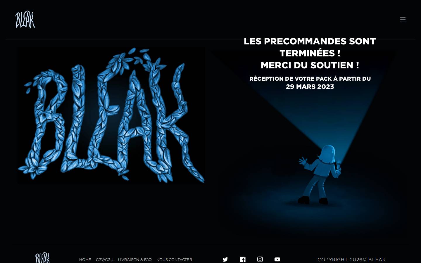 thebleakproject.com homepage screenshot