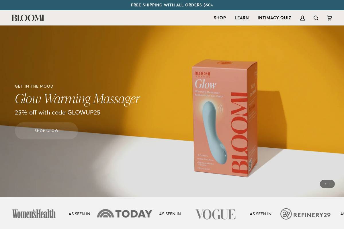 thebloomi.com homepage screenshot