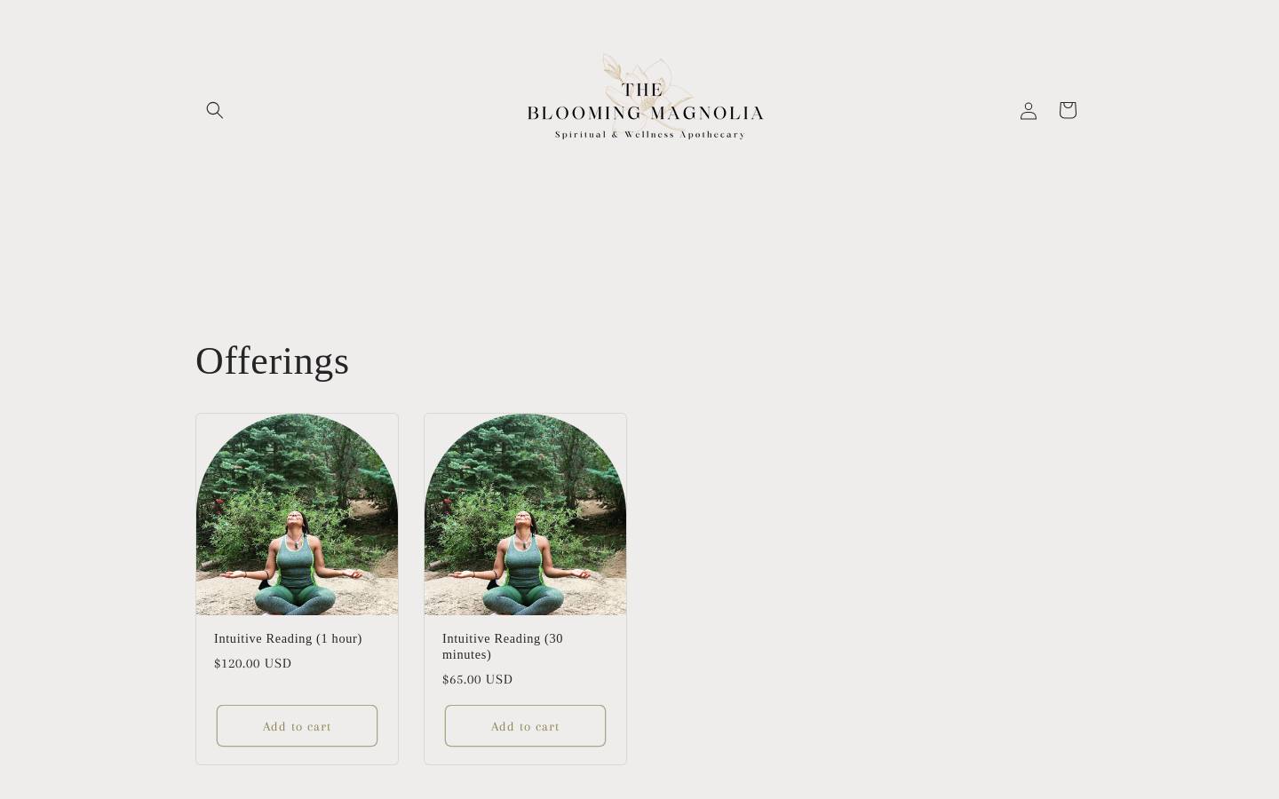thebloomingmagnolia.com homepage screenshot