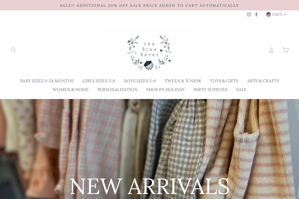 the blue béret homepage screenshot