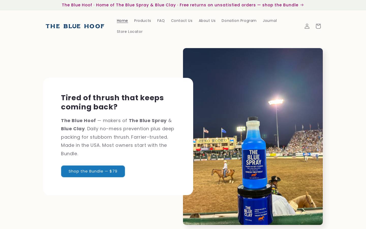 thebluespray.com homepage screenshot