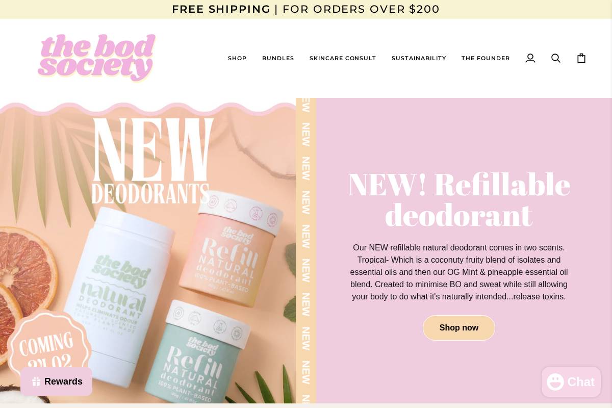 thebodsociety.com.au homepage screenshot