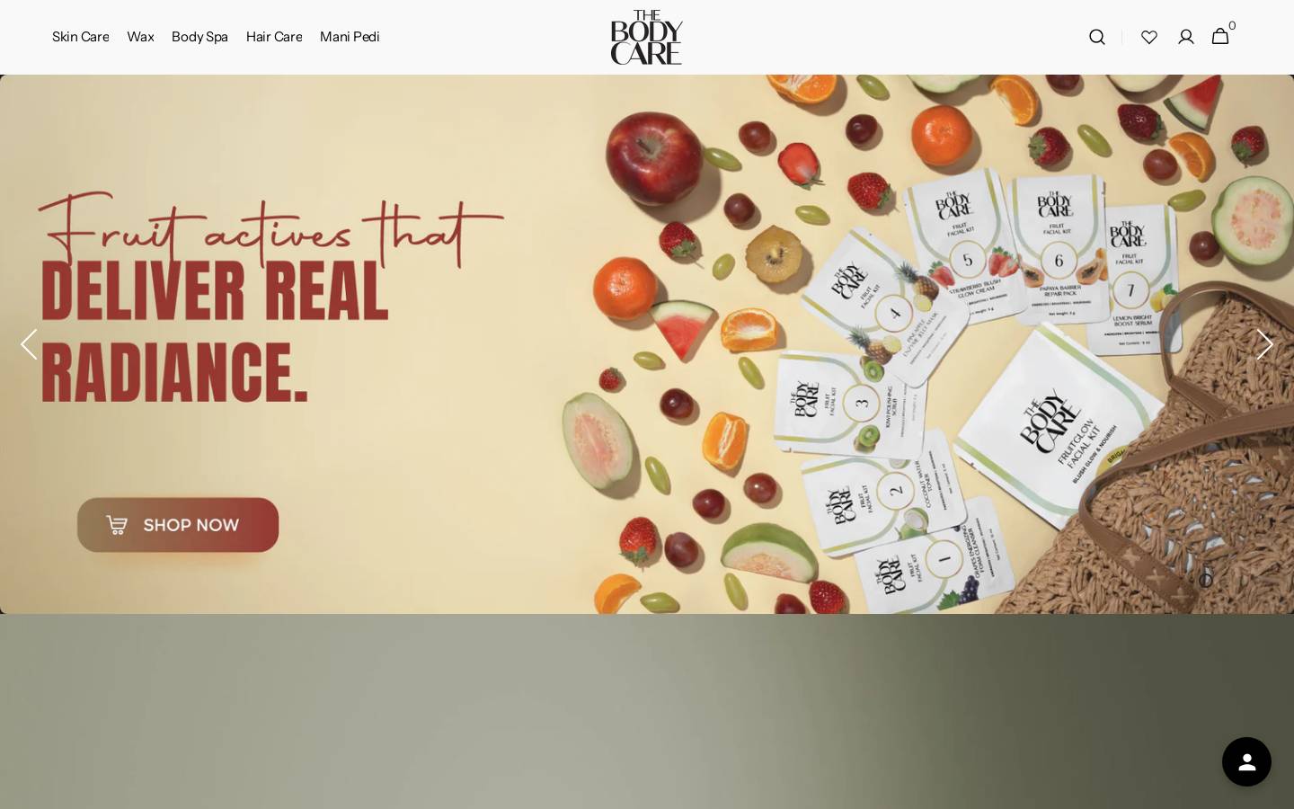 thebodycare.co.in homepage screenshot