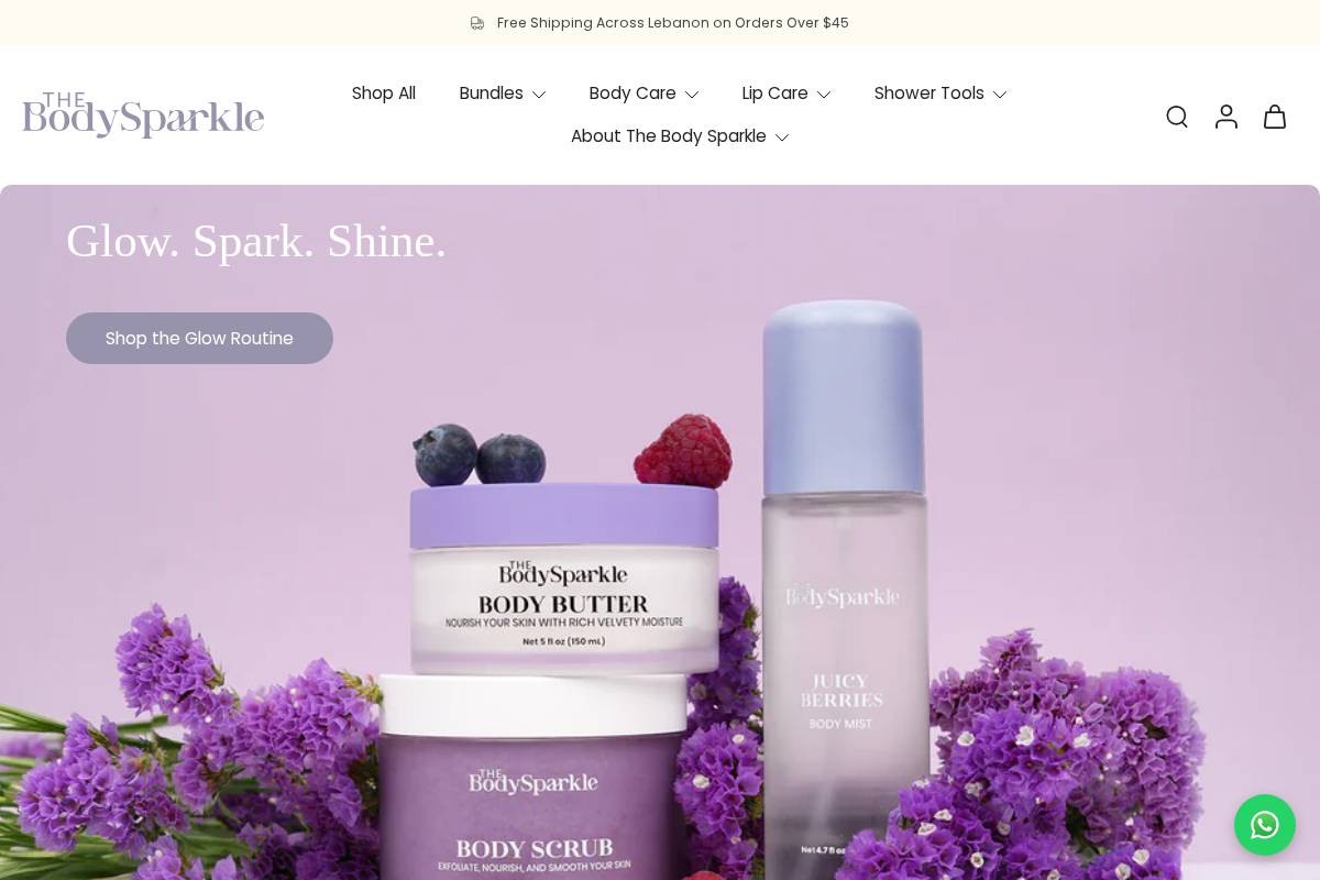 thebodysparkle.com homepage screenshot
